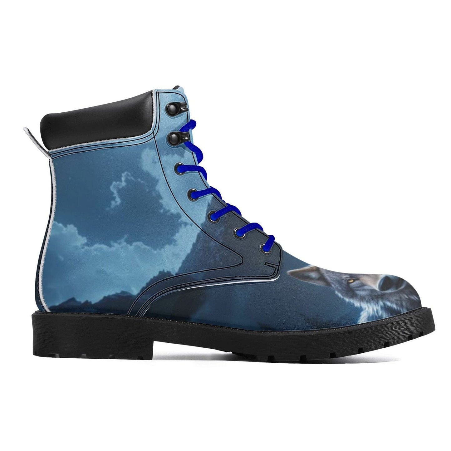 Unique Wolf Design Printed Boots for Men - Iron Phoenix GHG