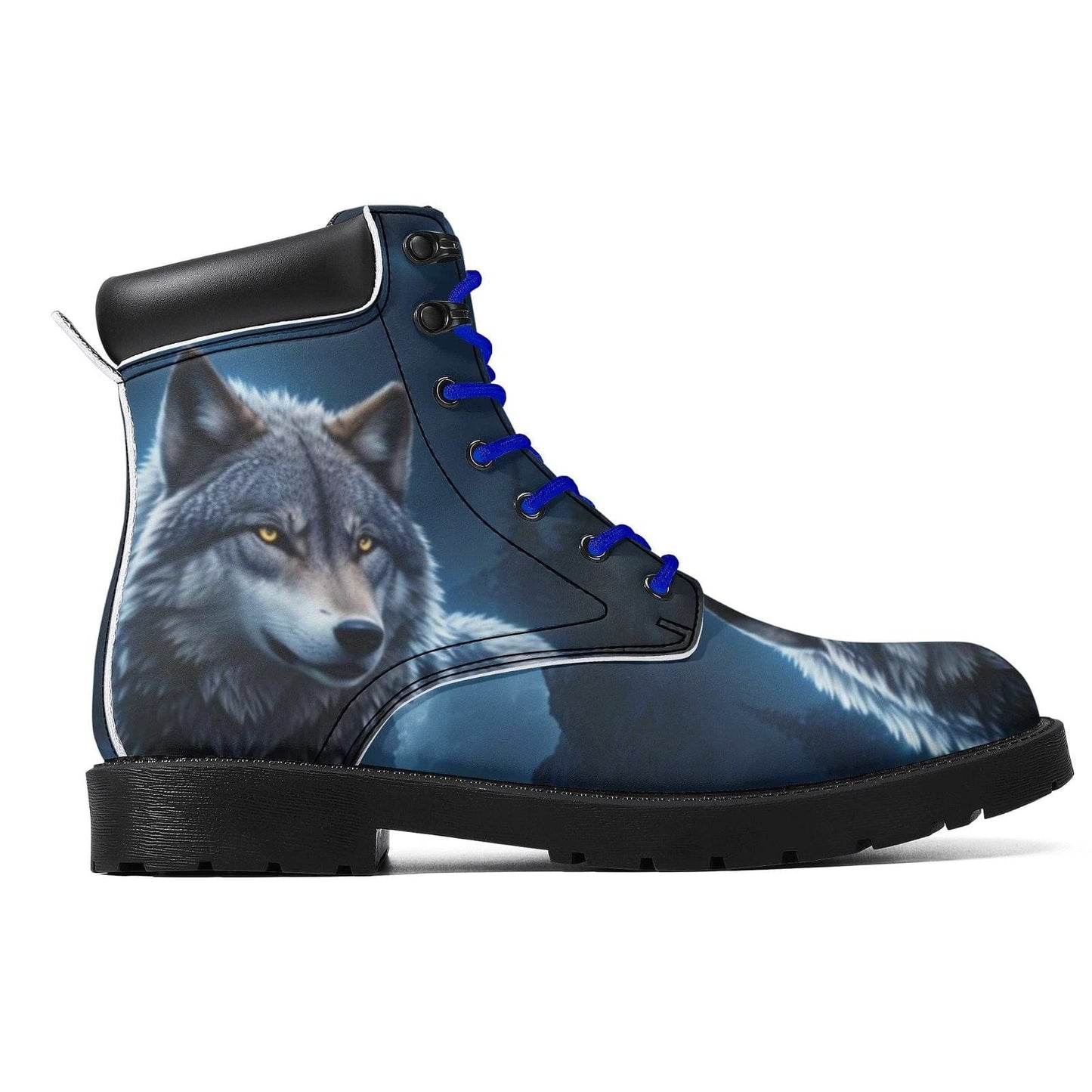 Unique Wolf Design Printed Boots for Men - Iron Phoenix GHG