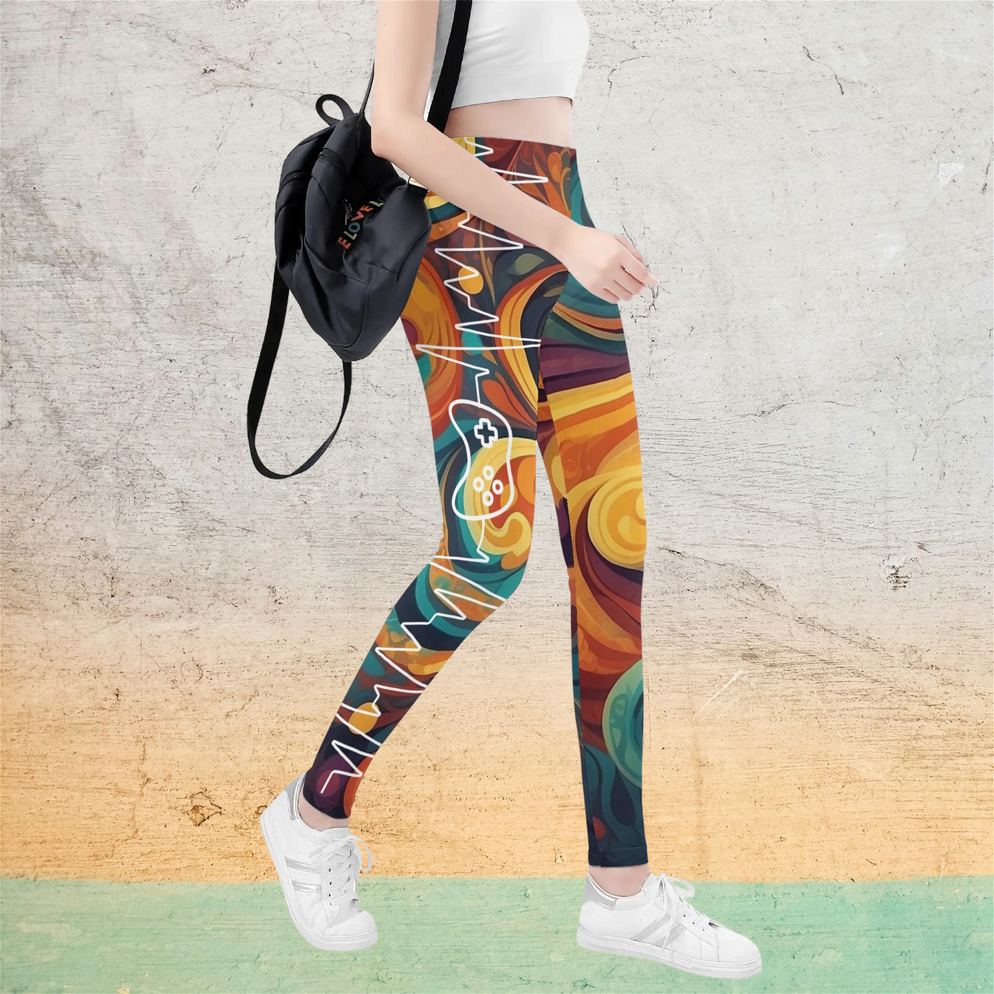 Womens Soft Legging Yoga Pants - Liquid Flow Design - Iron Phoenix GHG