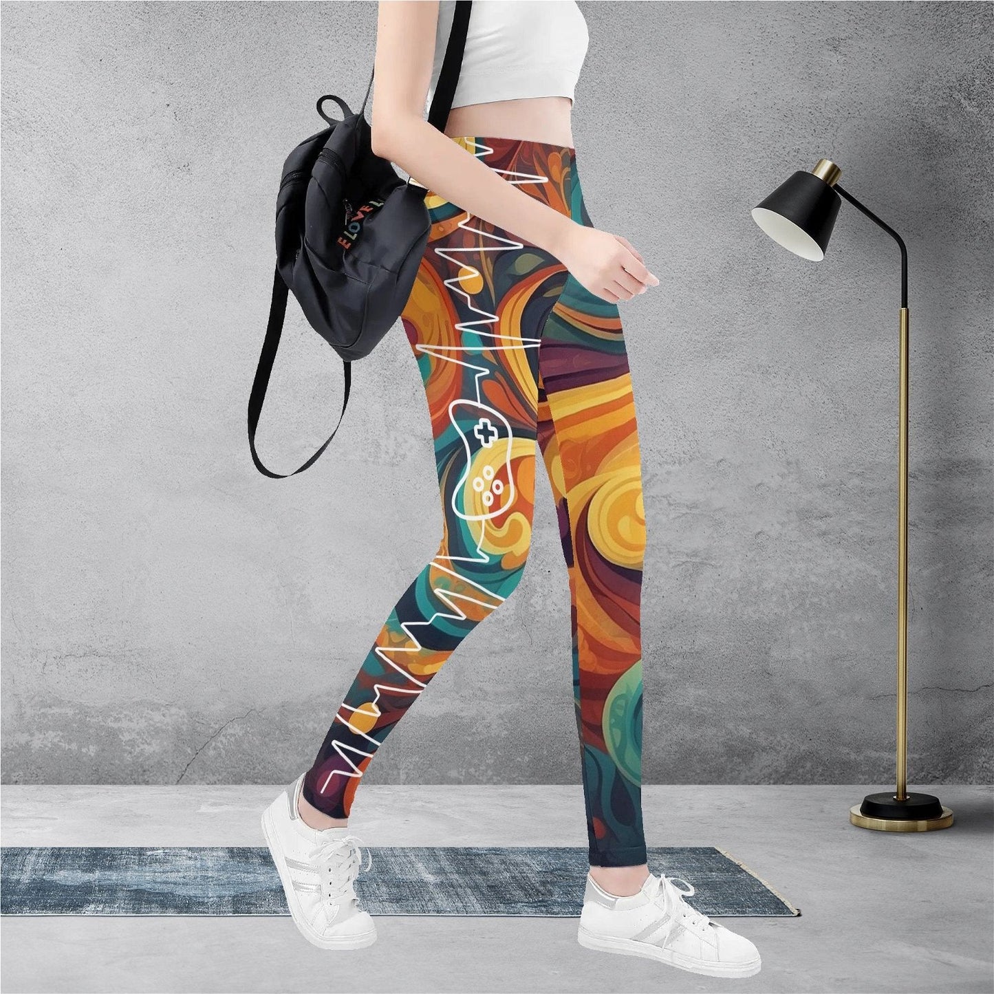 Womens Soft Legging Yoga Pants - Liquid Flow Design - Iron Phoenix GHG