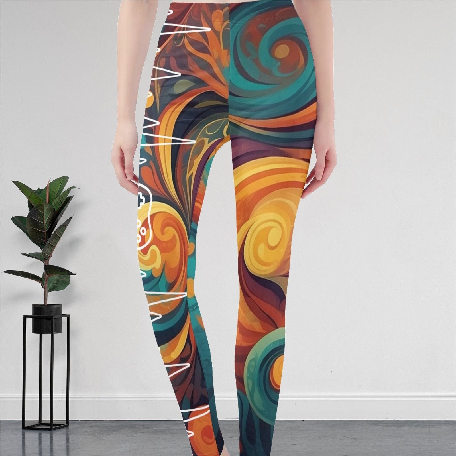 Womens Soft Legging Yoga Pants - Liquid Flow Design - Iron Phoenix GHG