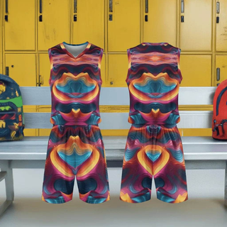 "Heart Swirl" Abstract Basketball Uniform| Iron Phoenix GHG - Iron Phoenix GHG