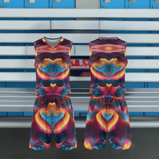 "Heart Swirl" Abstract Basketball Uniform| Iron Phoenix GHG - Iron Phoenix GHG