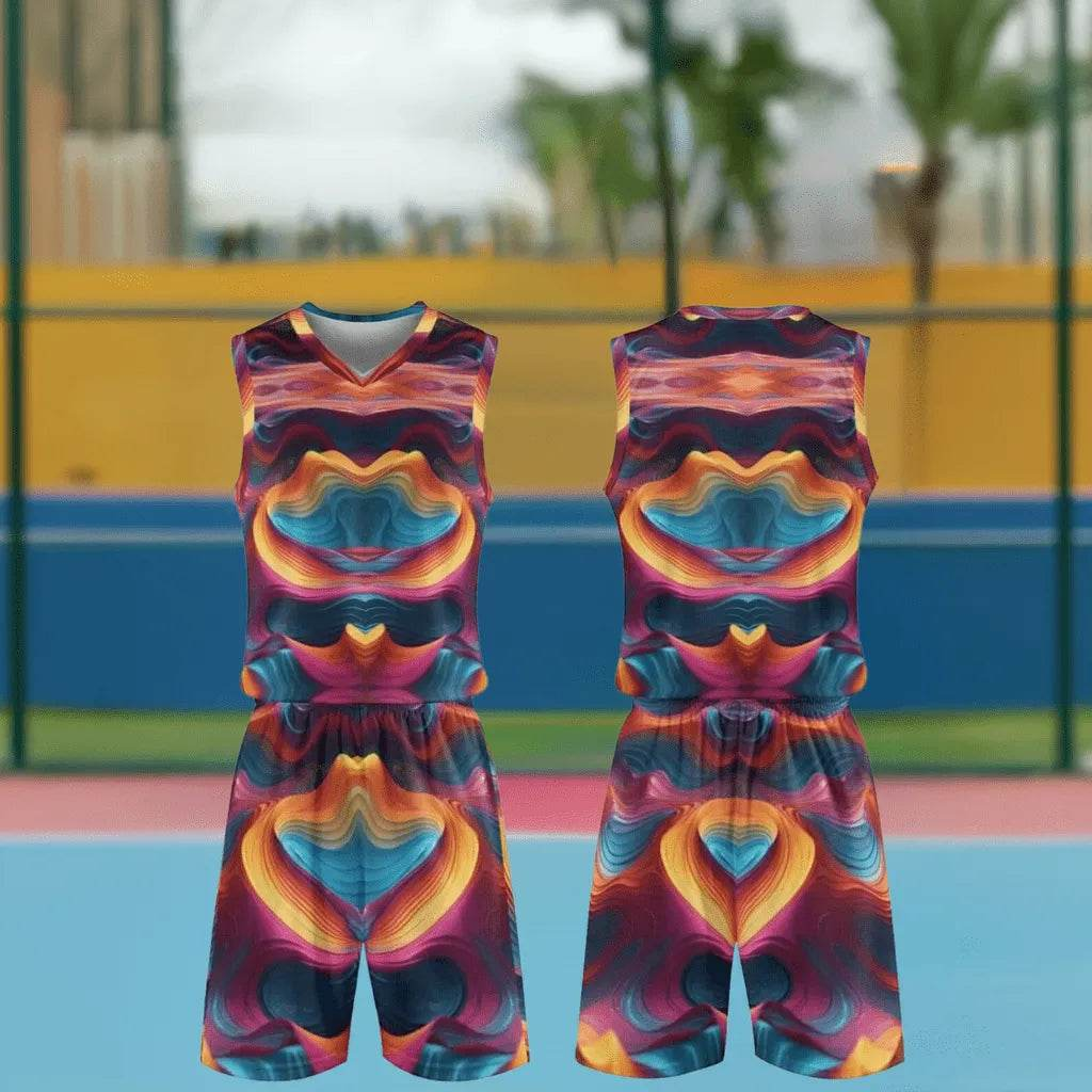 "Heart Swirl" Abstract Basketball Uniform| Iron Phoenix GHG