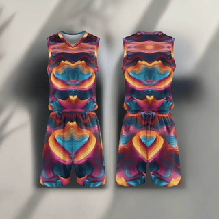 "Heart Swirl" Abstract Basketball Uniform| Iron Phoenix GHG - Iron Phoenix GHG