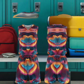 "Heart Swirl" Abstract Basketball Uniform| Iron Phoenix GHG - Iron Phoenix GHG