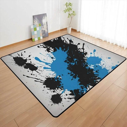 Abstract Gaming Area Rug - Dynamic Design for Stylish Game Rooms - Iron Phoenix GHG