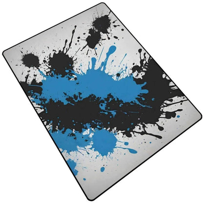 Abstract Gaming Area Rug - Dynamic Design for Stylish Game Rooms - Iron Phoenix GHG