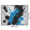 Blue Black Paint Splatter Rug | Gaming and Yoga Mat - Image 4