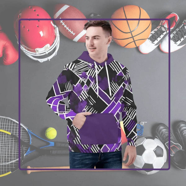 Abstract Purple Hoodie for a Bold and Stylish Look - Iron Phoenix GHG