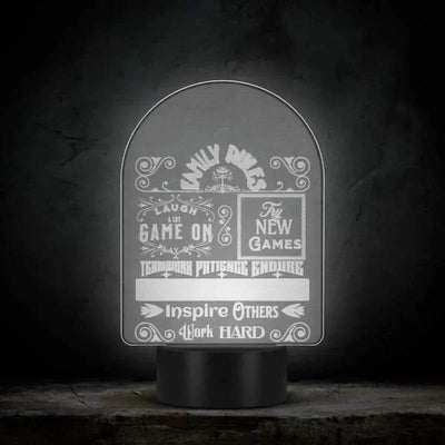 Gamer Family Rules LED Lamp |Shadowseeker | Iron Phoenix GHG - Iron Phoenix GHG