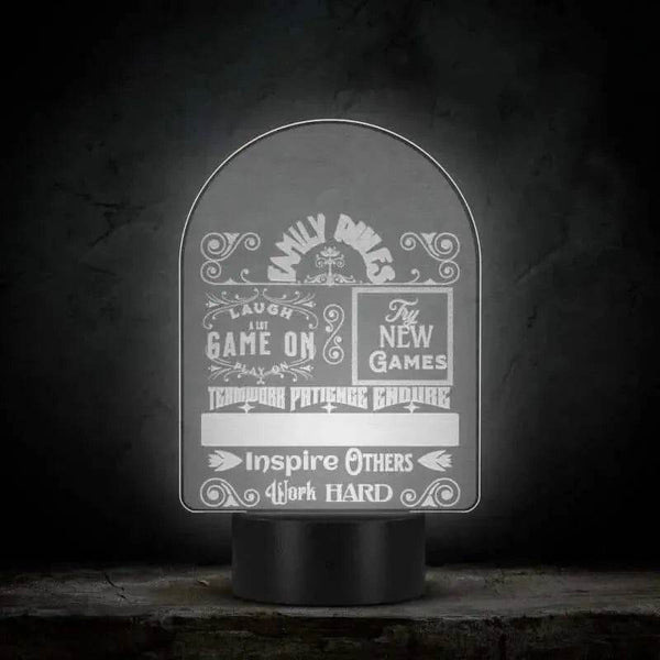 Acrylic Family Rules Eco-Friendly Light, Gaming - Iron Phoenix GHG