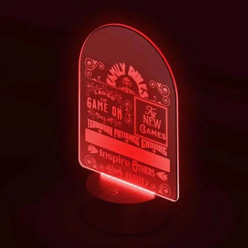 Gamer Family Rules LED Lamp |Shadowseeker | Iron Phoenix GHG - Iron Phoenix GHG
