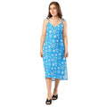 Light Blue Snowflake Midi Slip Dress – Elegant Chiffon Comfort - Image 5