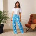 Blue snowflake pajama pants for women - Image 2