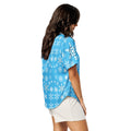 Light Blue Snowflake Satin Pajama Top – Silky Comfort Nightwear - Image 6