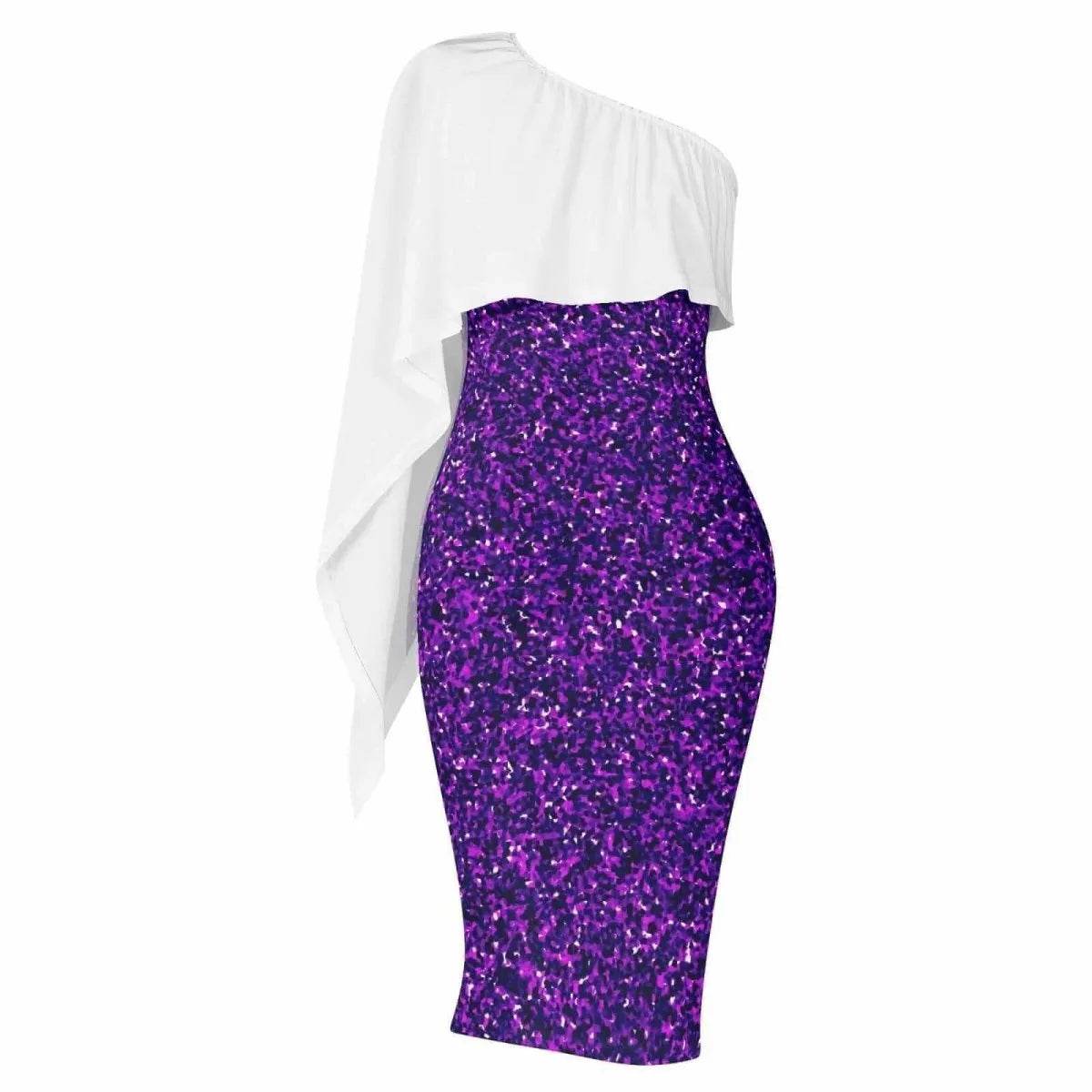 Asymmetric Purple and White Dress - Elegant Gamer Event Gift - Iron Phoenix GHG