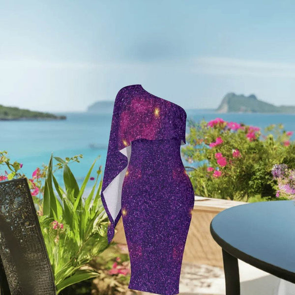 Asymmetrical Purple Dress - Stylish Gift for Gamers Fashion Lovers - Iron Phoenix GHG