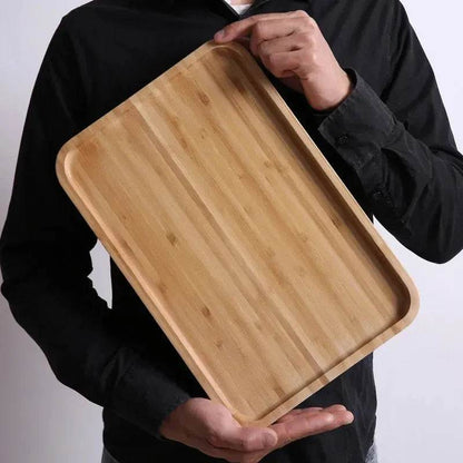 Bamboo Wooden Rectangular Serving Tray - Eco Gamer Decor Gear - Iron Phoenix GHG
