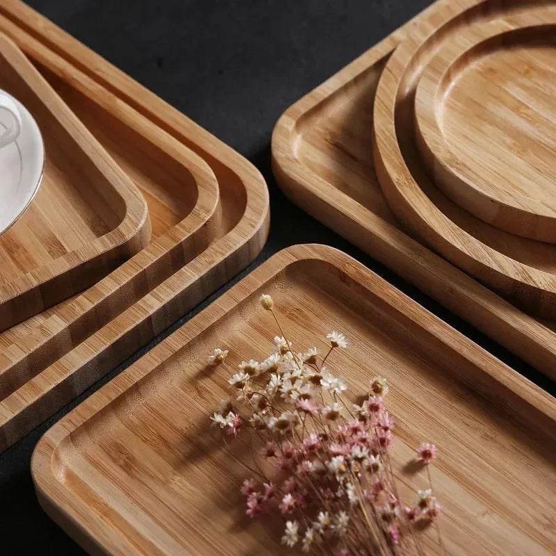 Bamboo Wooden Rectangular Serving Tray - Eco Gamer Decor Gear - Iron Phoenix GHG