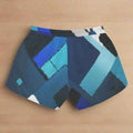 "Blue Matrix" Geometric Athletic Shorts| Iron Phoenix GHG - Image 3
