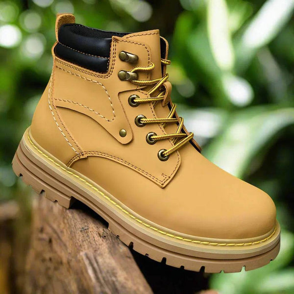 Big Yellow Work Boots - British Fleecy Style - Iron Phoenix GHG