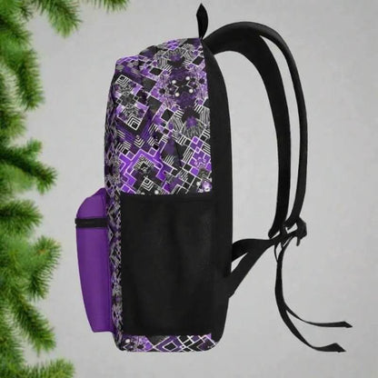 Black & Purple Backpack - Gaming, Sports & Calm Style - Iron Phoenix GHG
