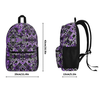 Purple Abstract Backpack | Modern Gamer School Bag - Iron Phoenix GHG