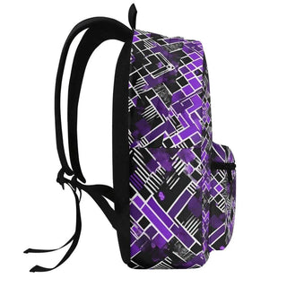 Purple Abstract Backpack | Modern Gamer School Bag - Iron Phoenix GHG