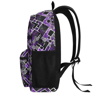 Purple Abstract Backpack | Modern Gamer School Bag - Iron Phoenix GHG