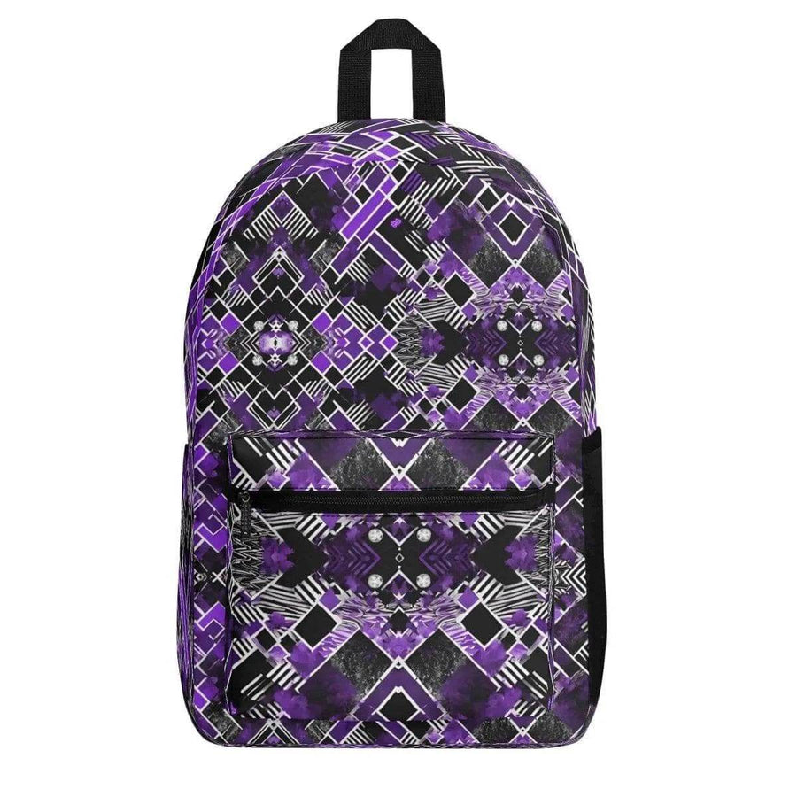 Purple Abstract Backpack | Modern Gamer School Bag - Iron Phoenix GHG