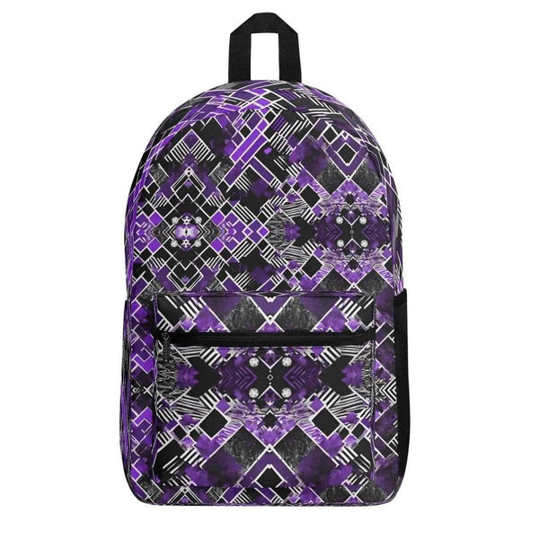 Black, Purple & White Backpack - Gaming, Sports & Calm Style - Iron Phoenix GHG