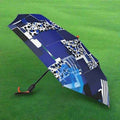 "Blue Matrix" Geometric Print Umbrella | Iron Phoenix GHG - Image 3