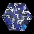 "Blue Matrix" Geometric Print Umbrella | Iron Phoenix GHG - Image 2