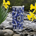 Blue Shield Travel Tumbler | 20oz Insulated Gamer Mug - Image 2