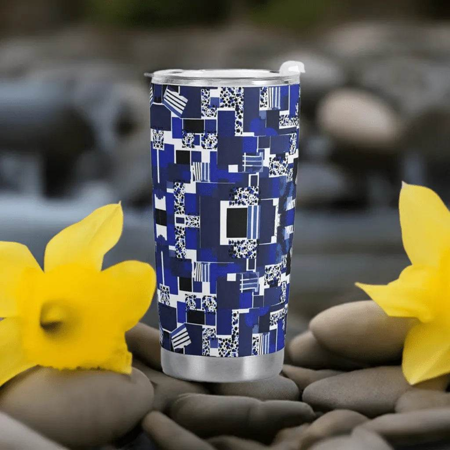 Blue Shield Travel Tumbler | 20oz Insulated Gamer Mug - Iron Phoenix GHG