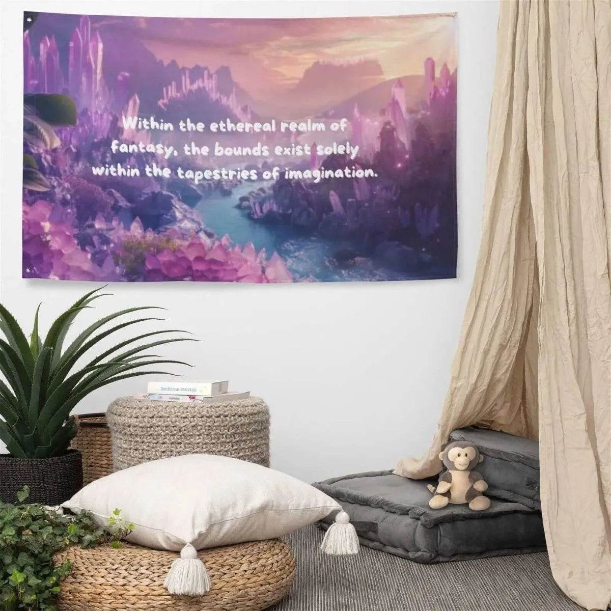 Bohemian Tapestry Wall Art - Ethereal Gamer Decor for Fantasy Lovers - Iron Phoenix GHG
