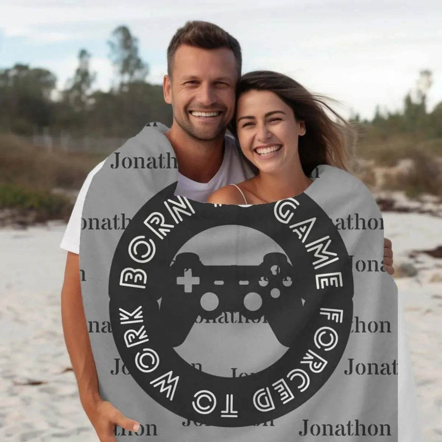 "Born to Game" Gaming Fleece Blanket | Iron Phoenix - Iron Phoenix GHG