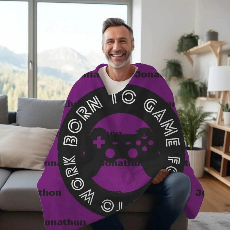 "Born to Game" Gaming Fleece Blanket | Iron Phoenix - Iron Phoenix GHG