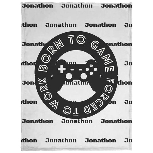 "Born to Game" Gaming Fleece Blanket | Iron Phoenix - Iron Phoenix GHG