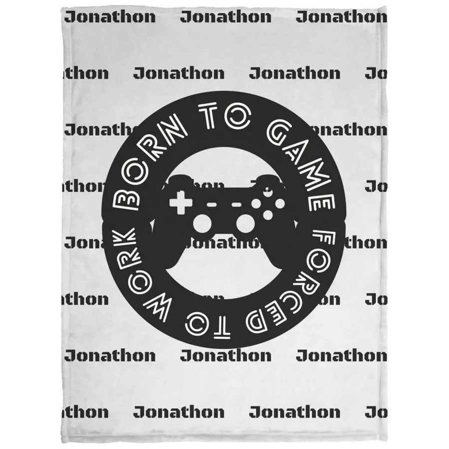 "Born to Game" Gaming Fleece Blanket | Iron Phoenix - Iron Phoenix GHG