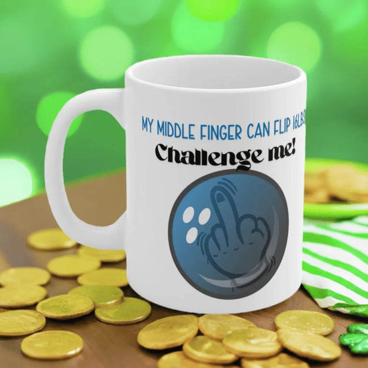 Bowling Challenge Mug - Humorous Gift - Iron Phoenix GHG