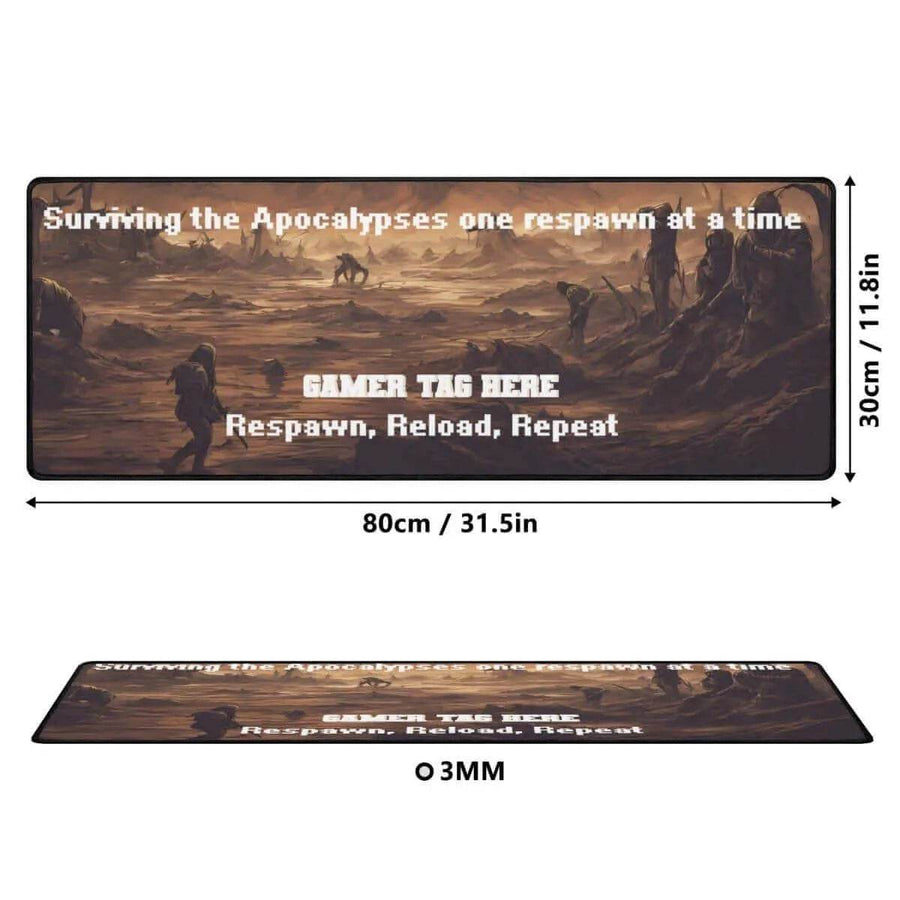 Apocalypse Survival Desk Mat | Personalized Gamer Pad - Iron Phoenix GHG