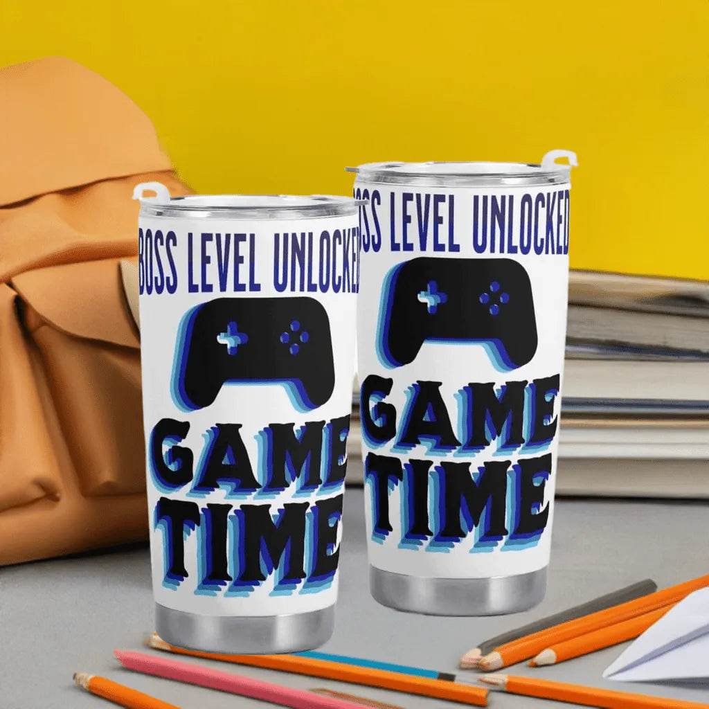 Car Cup Holder for Gamers - Galactic Design Travel Mug with Heat Retention - Iron Phoenix GHG