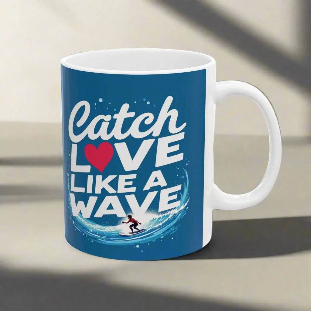 Catch Love Like a Wave Mug - Inspirational Healing Gift with Free Shipping Over 50 - Iron Phoenix GHG