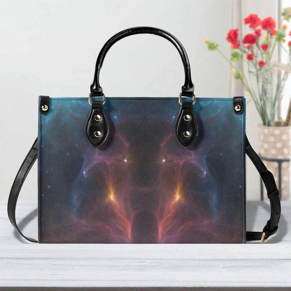 Celestial Leather Handbag, Gaming, Eco-Friendly Elegance - Iron Phoenix GHG