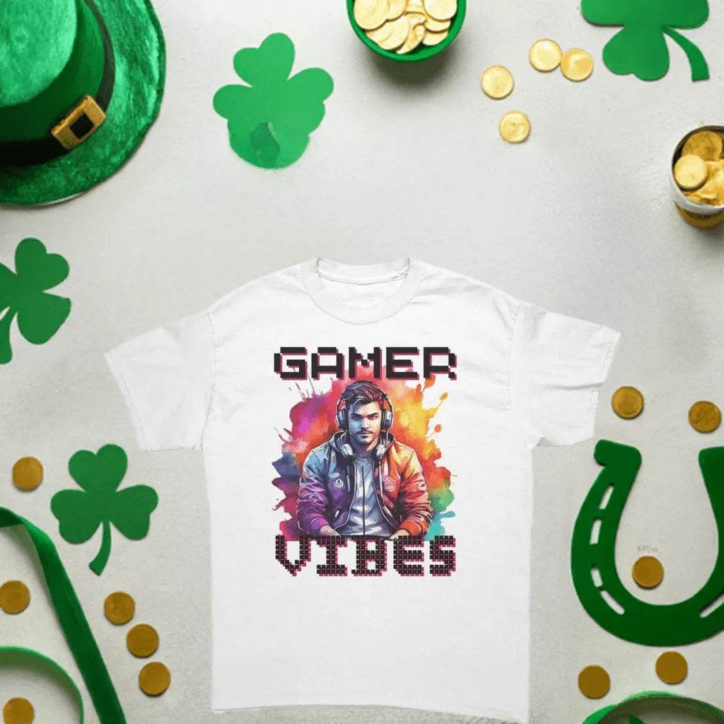 Classic Fit Men’s Gamer Vibes T-Shirt - Cotton - Iron Phoenix GHG