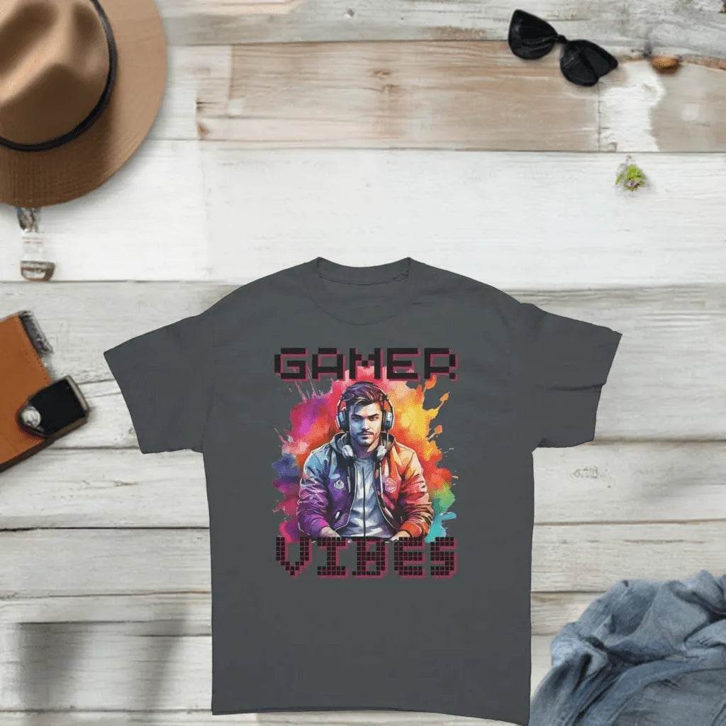 Classic Fit Men’s Gamer Vibes T-Shirt - Cotton - Iron Phoenix GHG