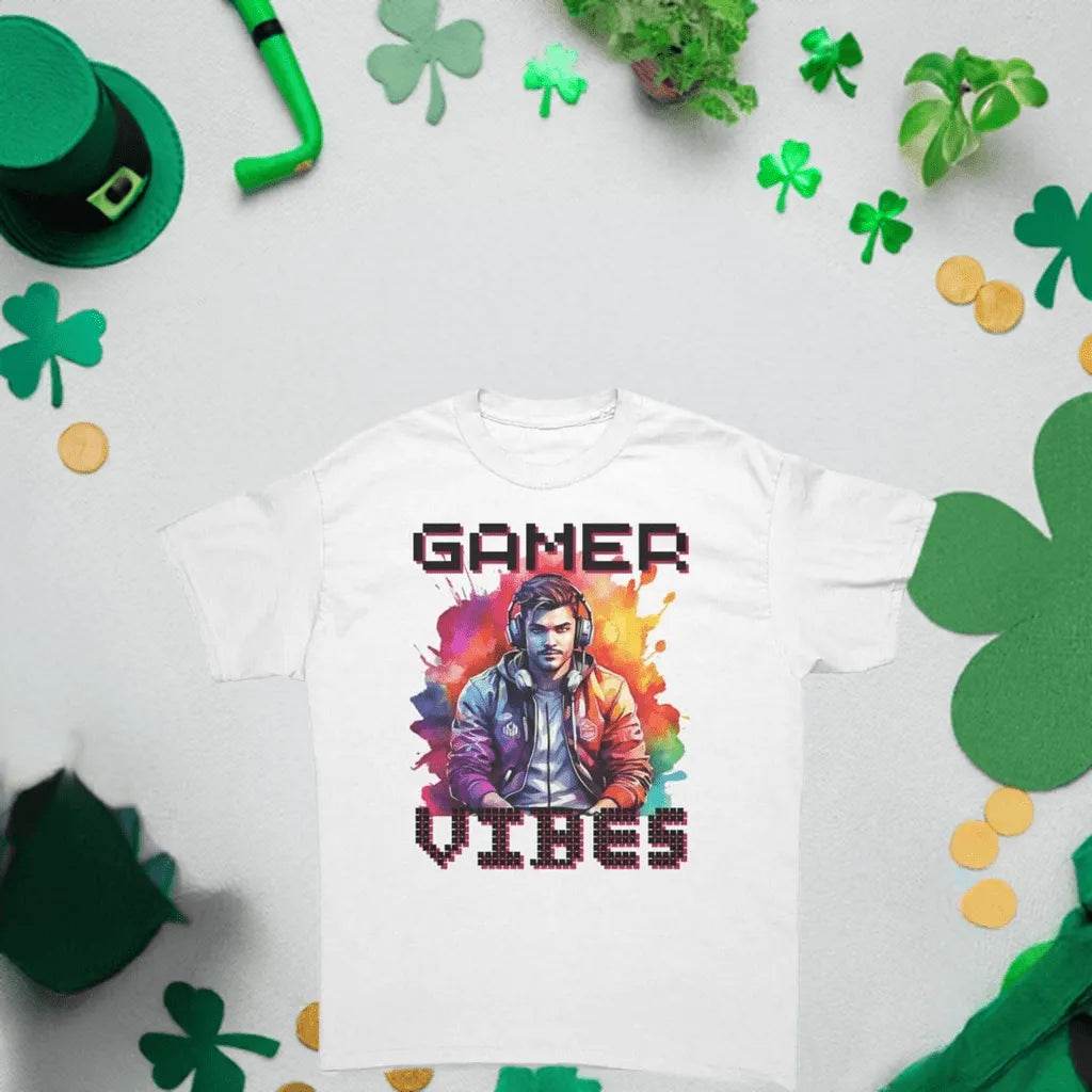 Classic Fit Men’s Gamer Vibes T-Shirt - Cotton - Iron Phoenix GHG