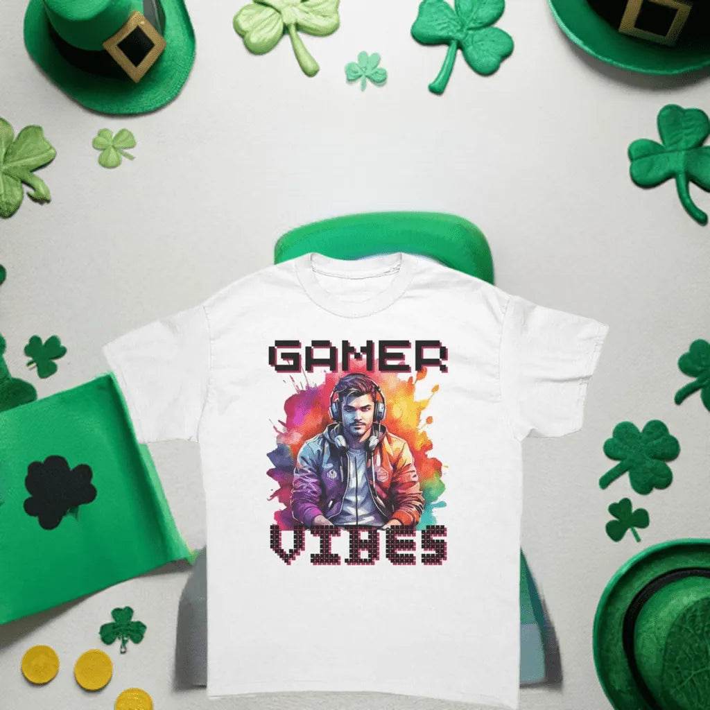 Classic Fit Men’s Gamer Vibes T-Shirt - Cotton - Iron Phoenix GHG